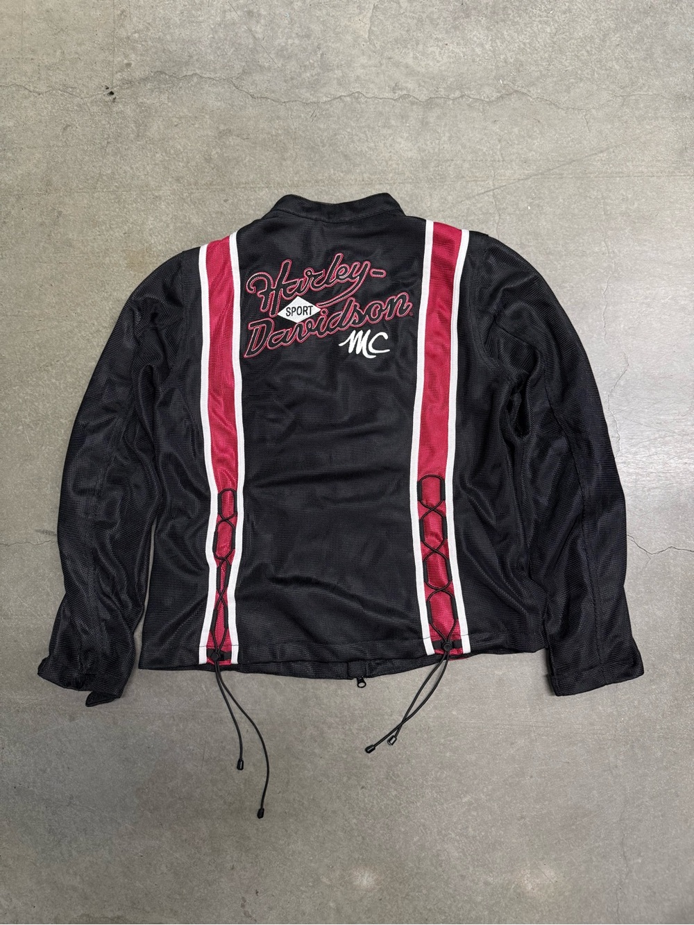 Harley Davidson Womens Riding Gear Motorcycle Full Zip Jacket Size XL Black/Pink